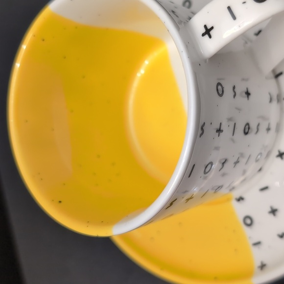 Roots 7, Dipped 2 Tone Yellow/Pink Cup And Saucer Set . - Picture 7 of 14